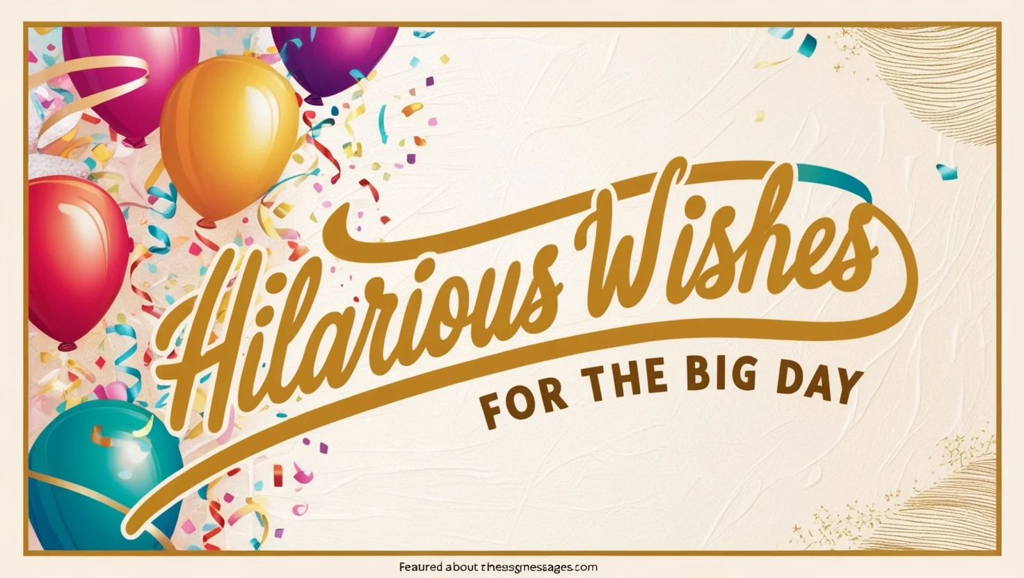 Hilarious Wishes for the Big Day