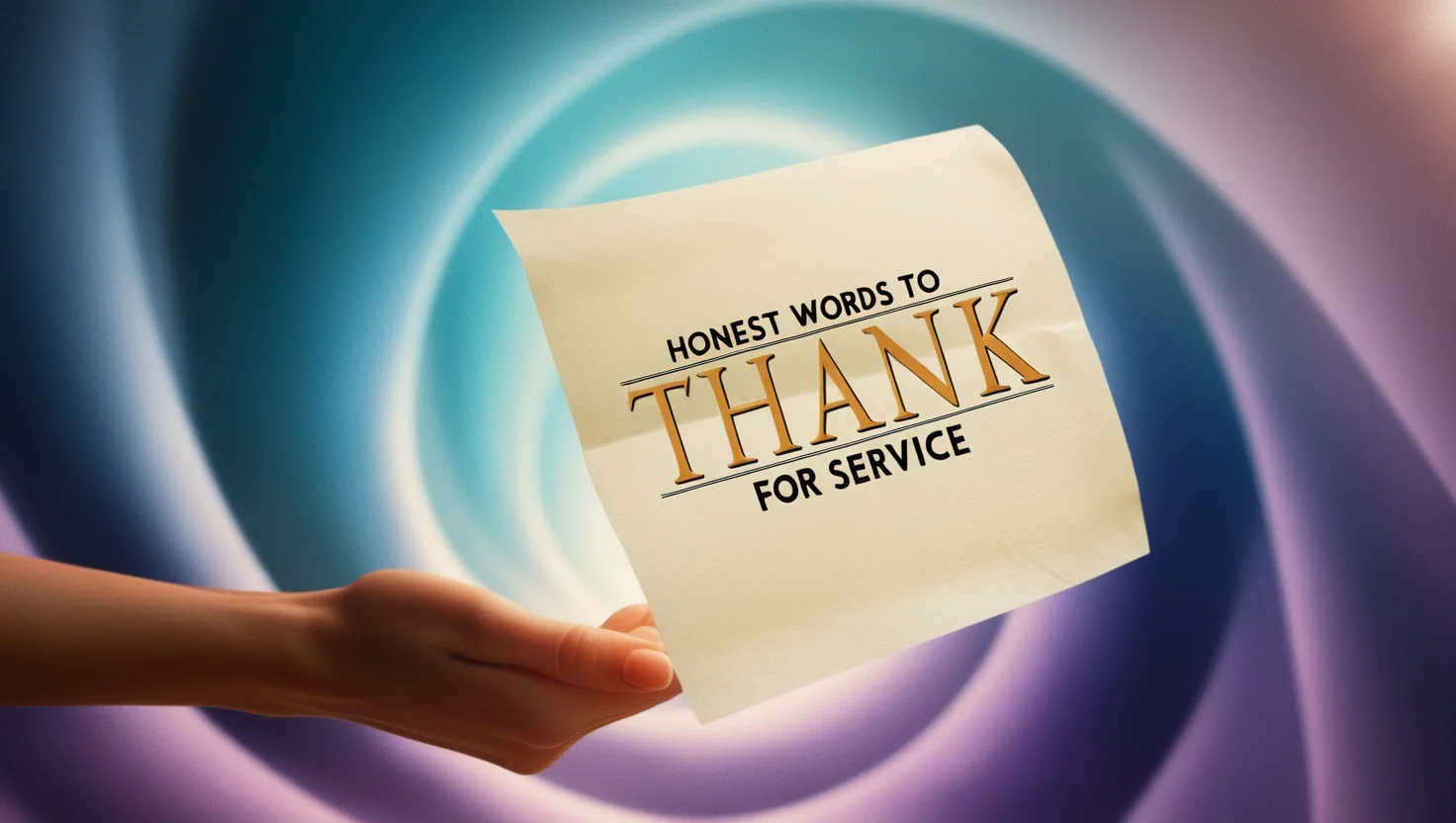 Honest Words to Thank for Service