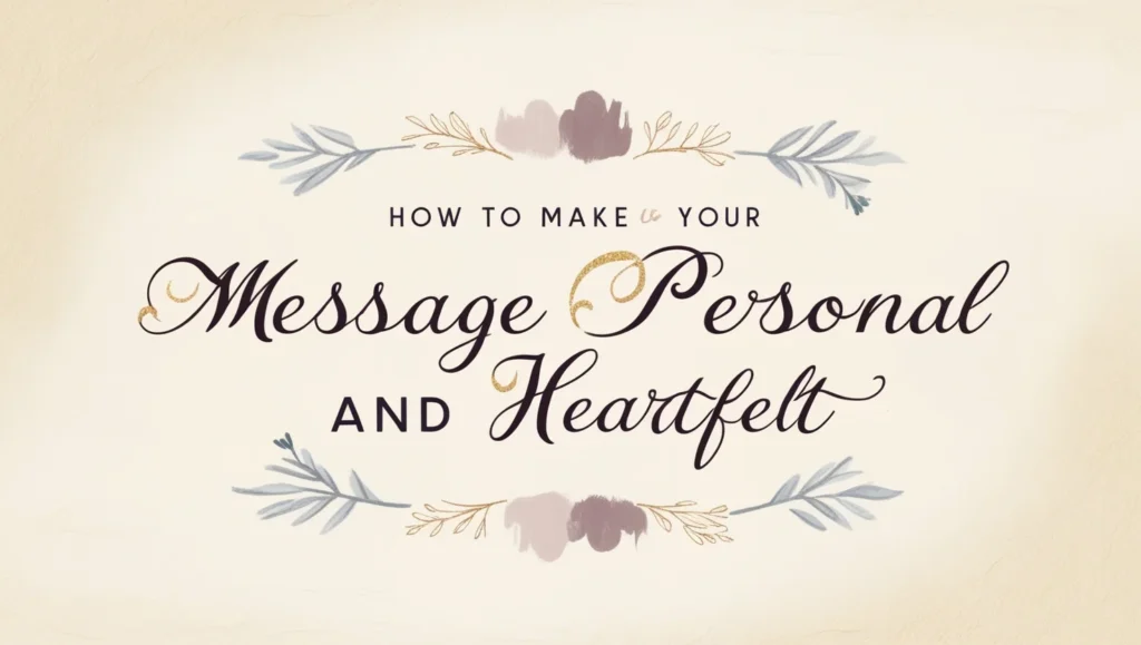 How to Make Your Message Personal and Heartfelt