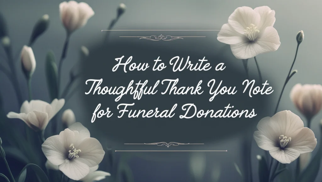 How to Write a Thoughtful Thank You Note for Funeral Donations