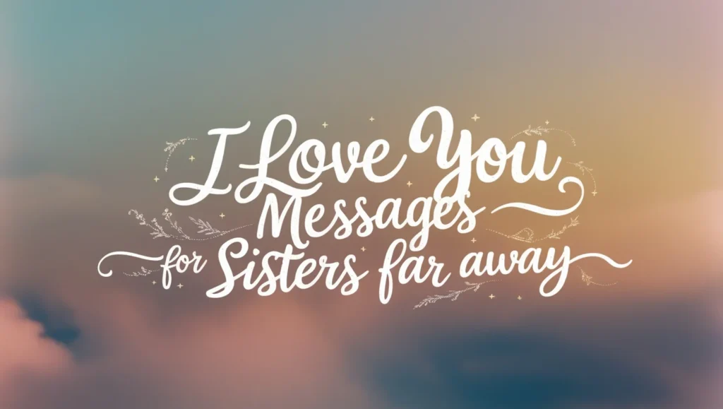 I Love You Messages for Sisters Far Away