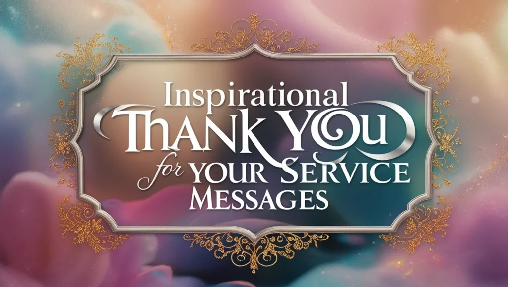 Inspirational Thank You For Your Service Messages