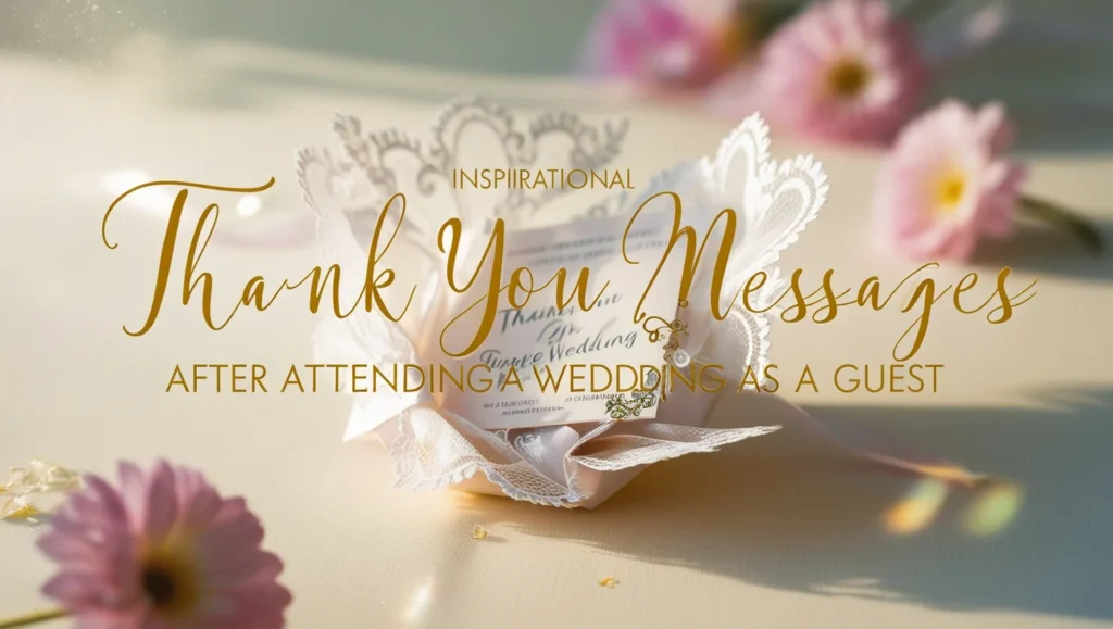Inspirational Thank You Messages After Attending A Wedding As A Guest