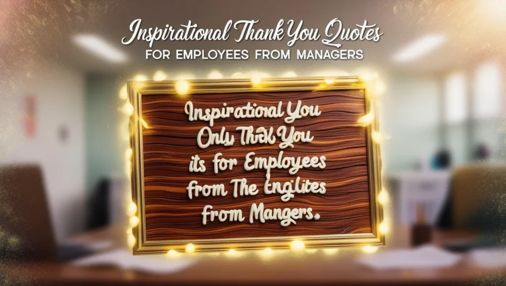 Inspirational Thank You Quotes for Employees From Managers