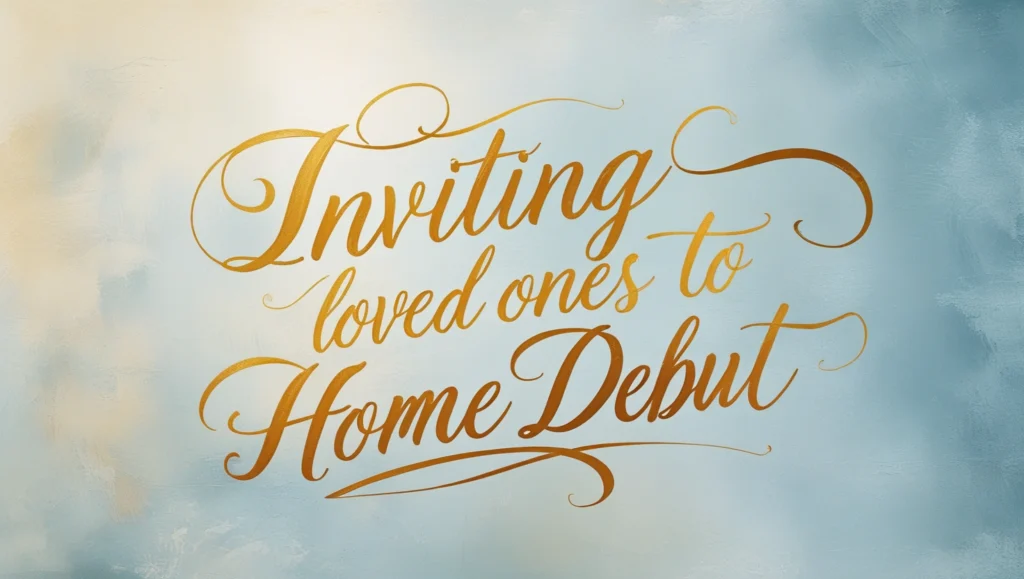 Inviting Loved Ones to Home Debut