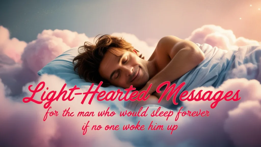 Light-Hearted Messages for the Man Who Would Sleep Forever if No One Woke Him Up