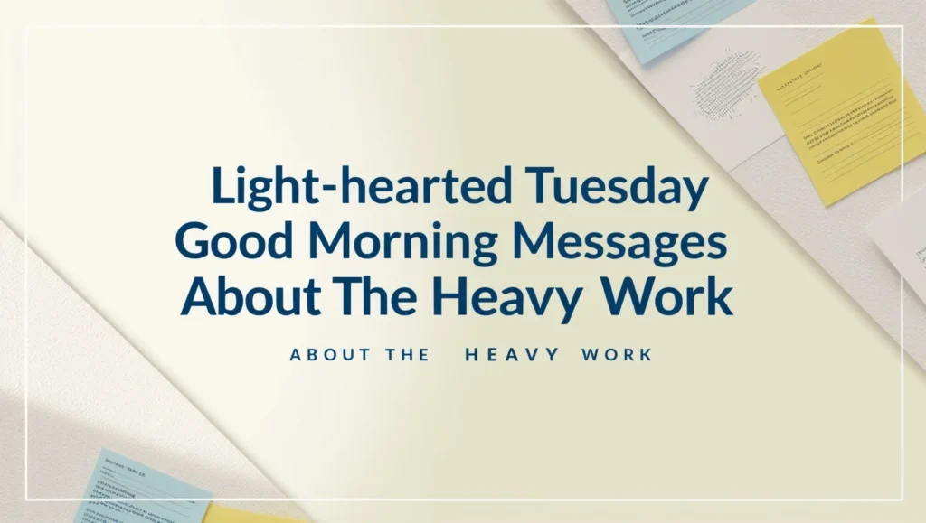 Light-Hearted Tuesday Good Morning Messages About the Heavy Work