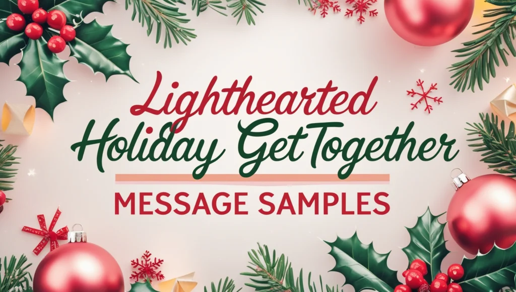 Lighthearted Holiday Get-Together Message Samples