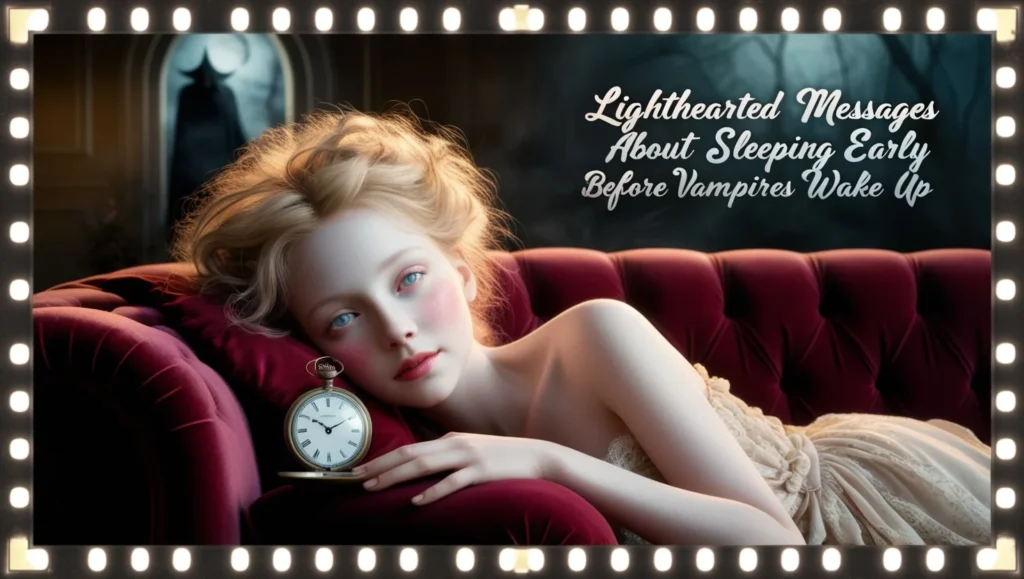 Lighthearted Messages About Sleeping Early Before Vampires Wake Up