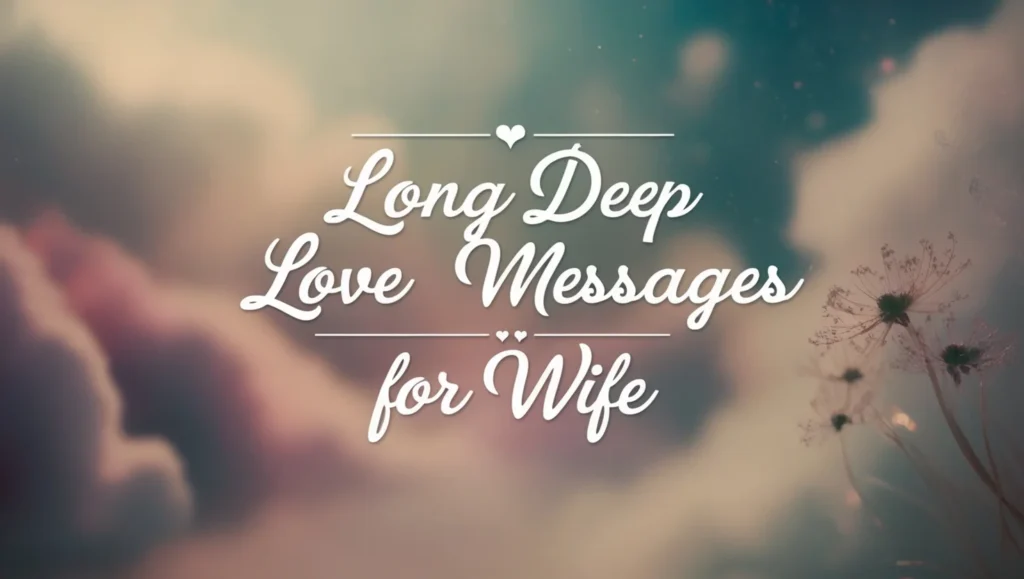 Long Deep Love Messages for Wife
