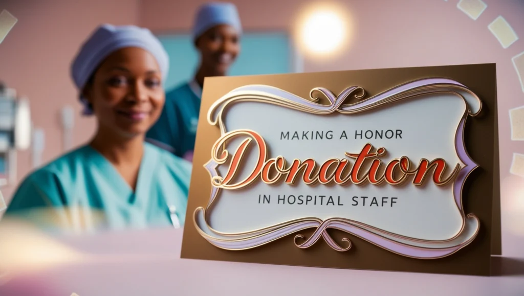 Making a Donation in Honor of Hospital Staff