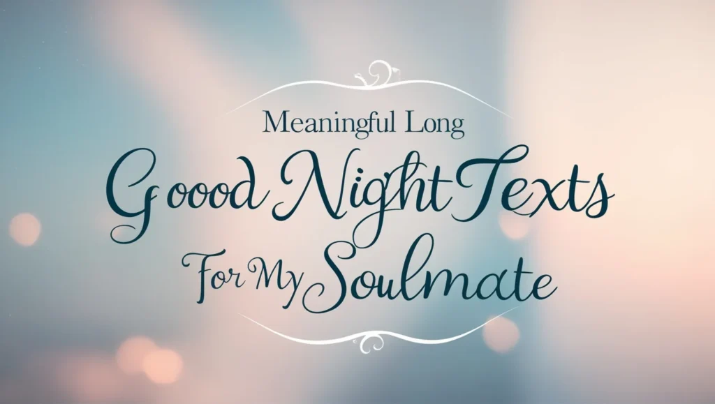 Meaningful Long Good Night Texts for My Soulmate