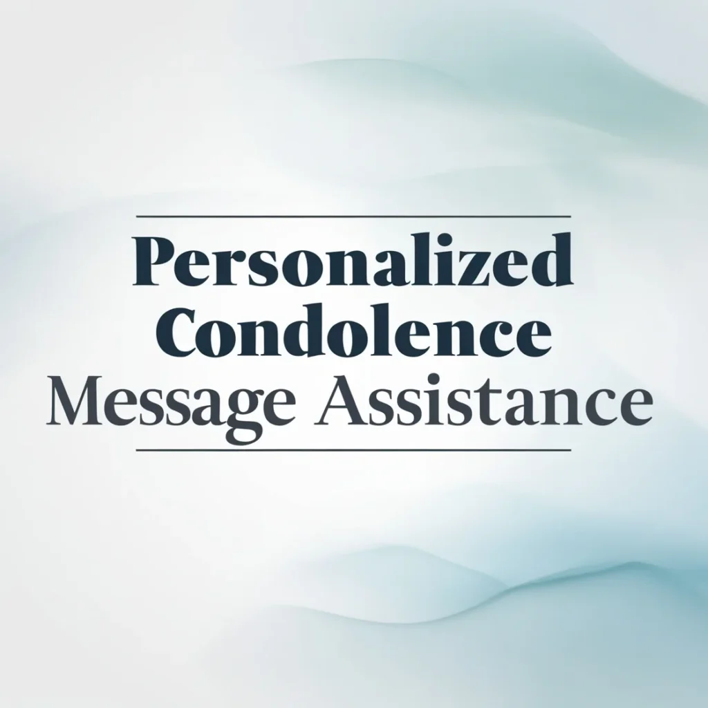 Personalized Condolence Message Assistance