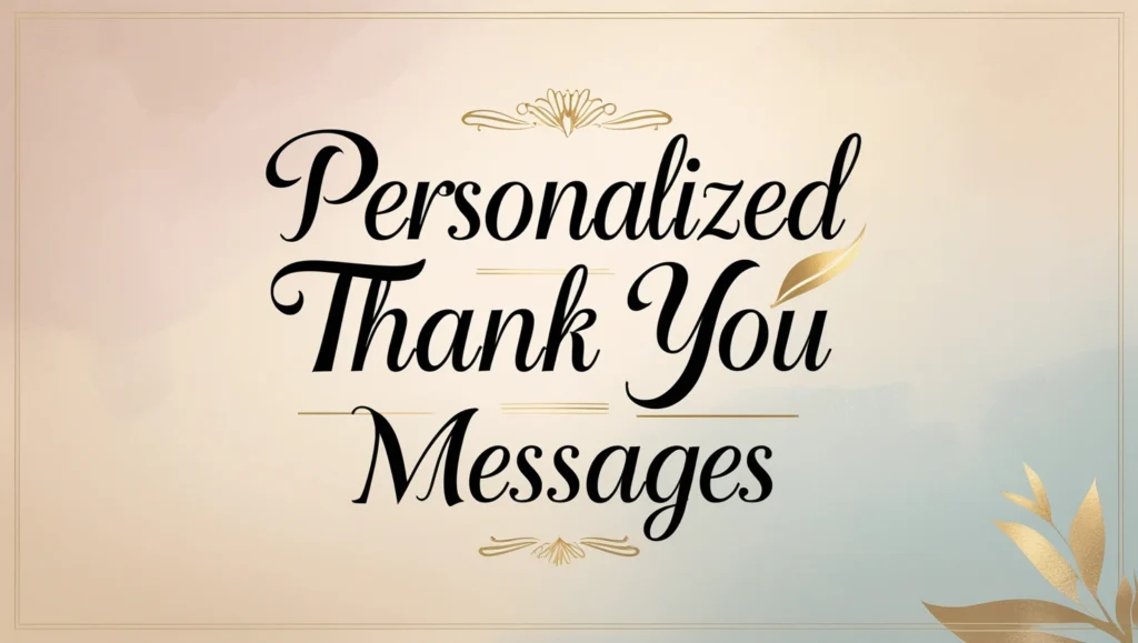 Personalized Thank You Messages