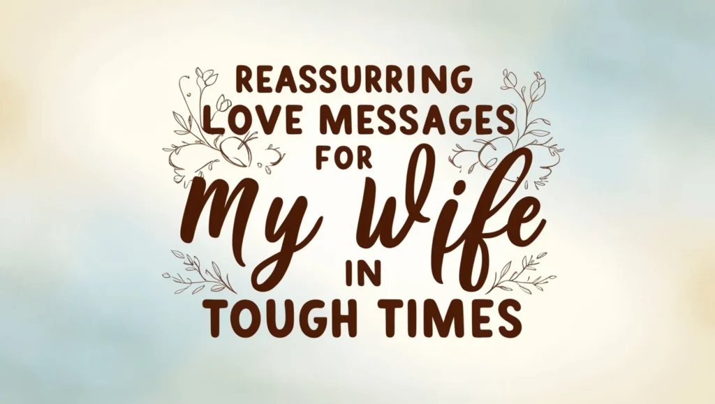 Reassuring Love Messages for My Wife in Tough Times