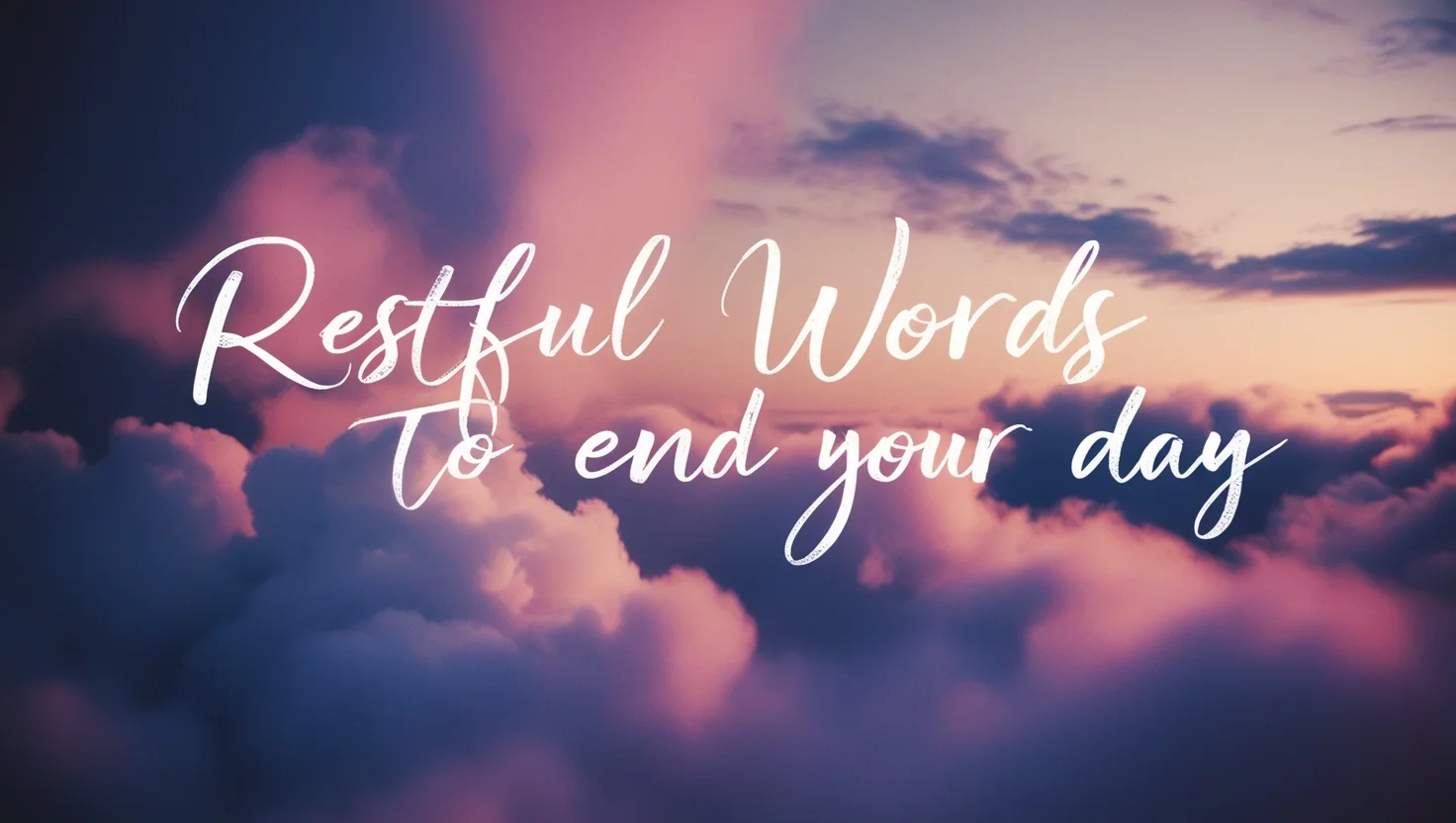 Restful Words to End Your Day