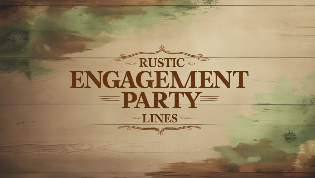 Rustic Engagement Party Invitation Lines