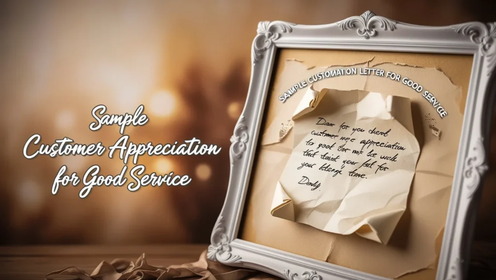 Sample Customer Appreciation Letter for Good Service