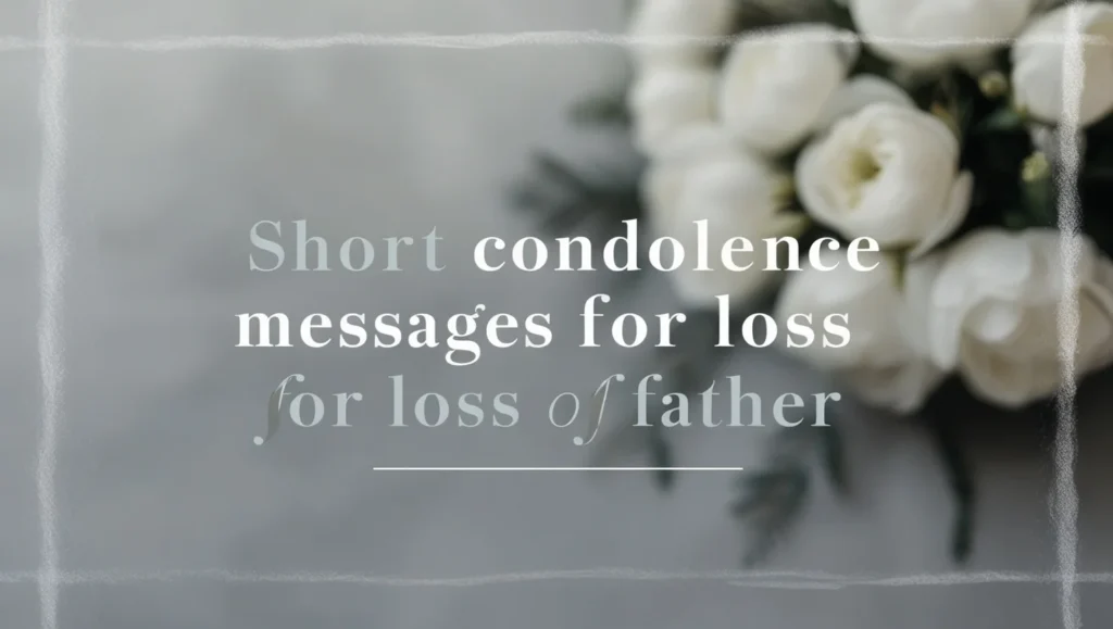 Short Condolence Messages for Loss of Father
