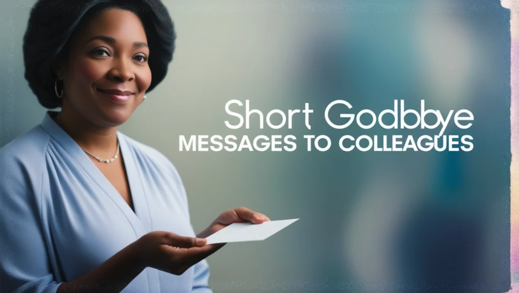 Short Goodbye Messages to Colleagues