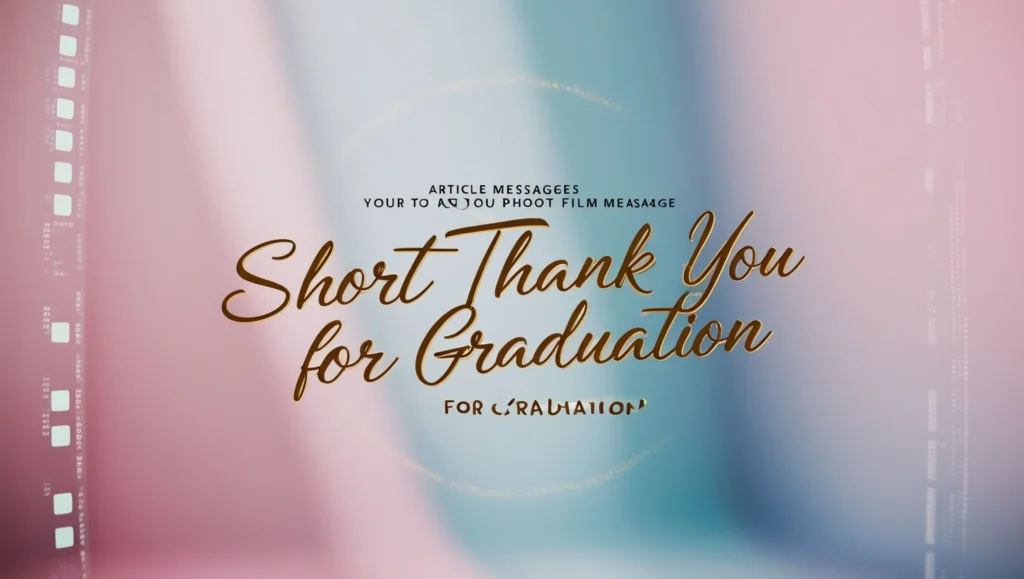 Short Thank You Message for Graduation