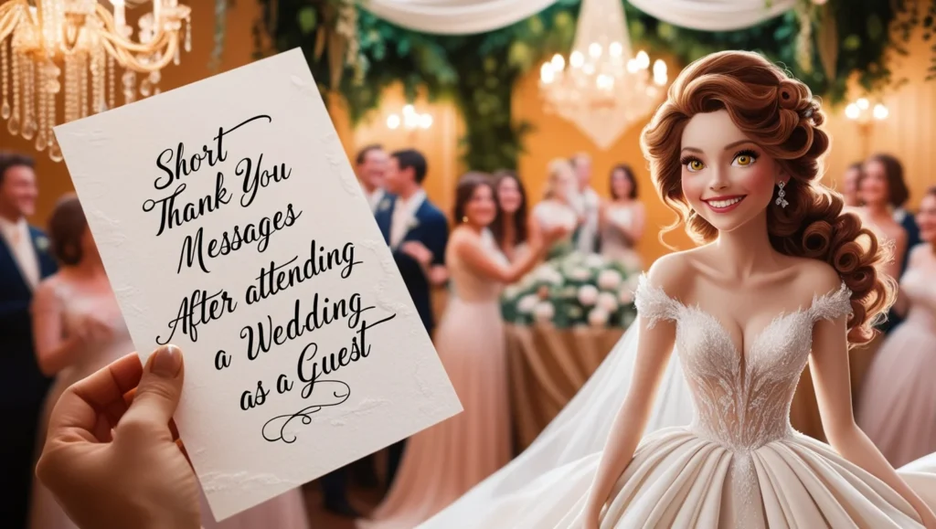 Short Thank You Messages After Attending A Wedding As A Guest