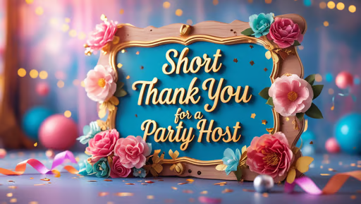 Short Thank You Messages for a Party Host