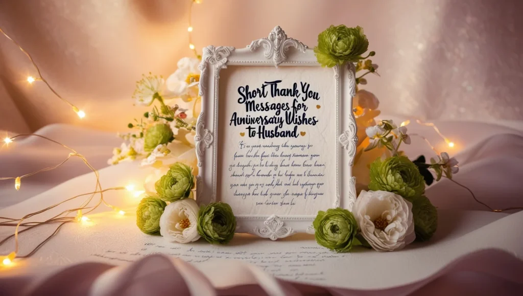 Short Thank You Messages for Anniversary Wishes to Husband