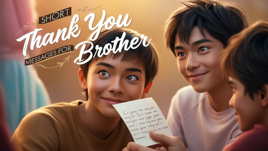 Short Thank You Messages for Brother