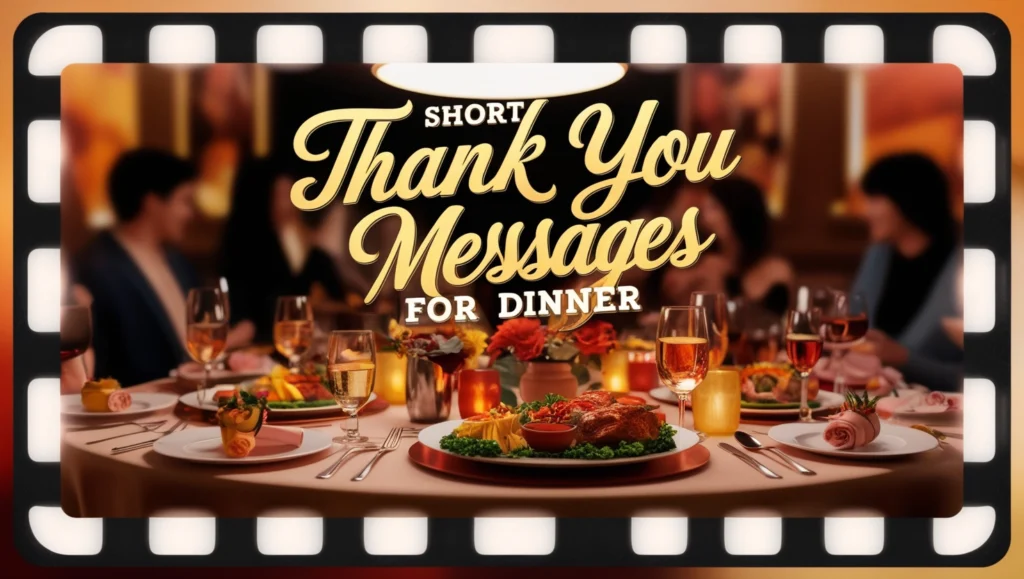 Short Thank You Messages for Dinner