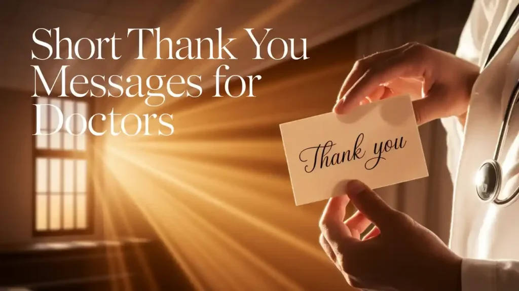 Short Thank You Messages for Doctors