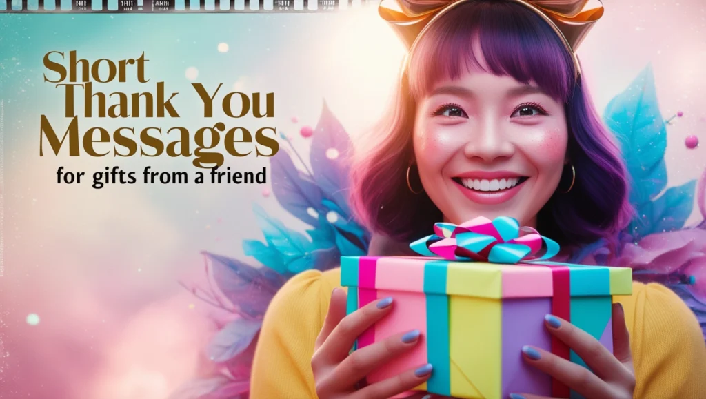 Short Thank You Messages for Gifts from a Friend
