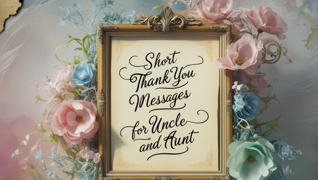 Short Thank You Messages for Uncle and Aunt