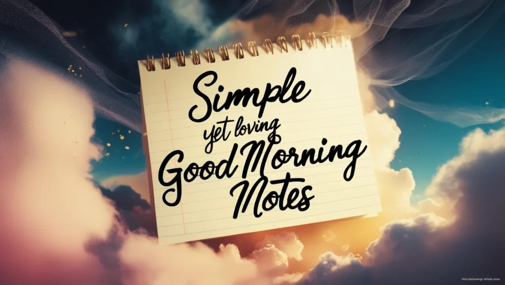 Simple Yet Loving Good Morning Notes