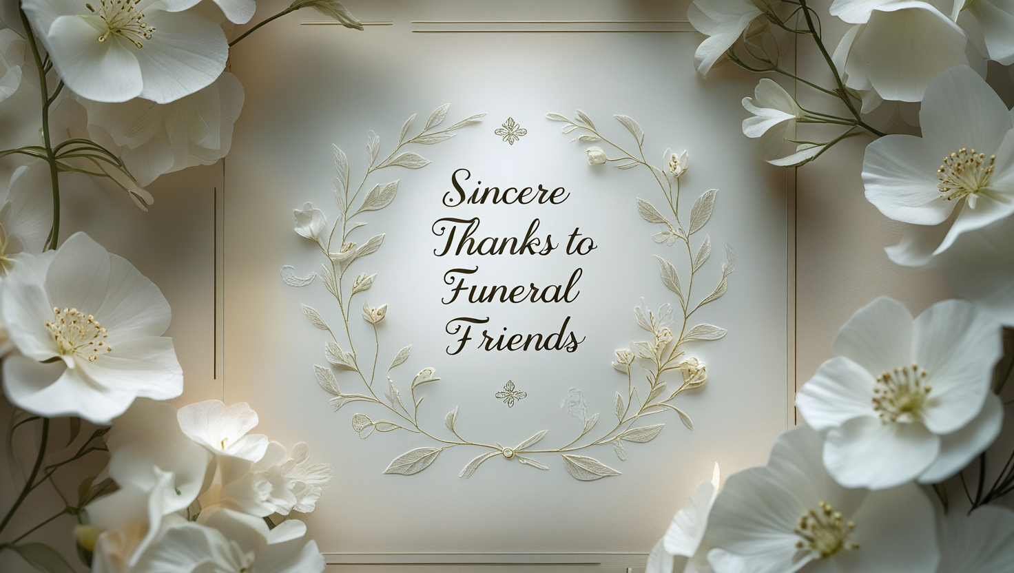 Sincere Thanks to Funeral Friends