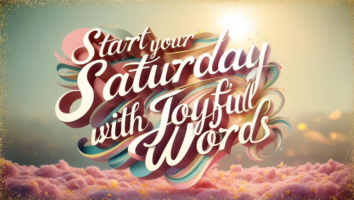 Start Your Saturday With Joyful Words