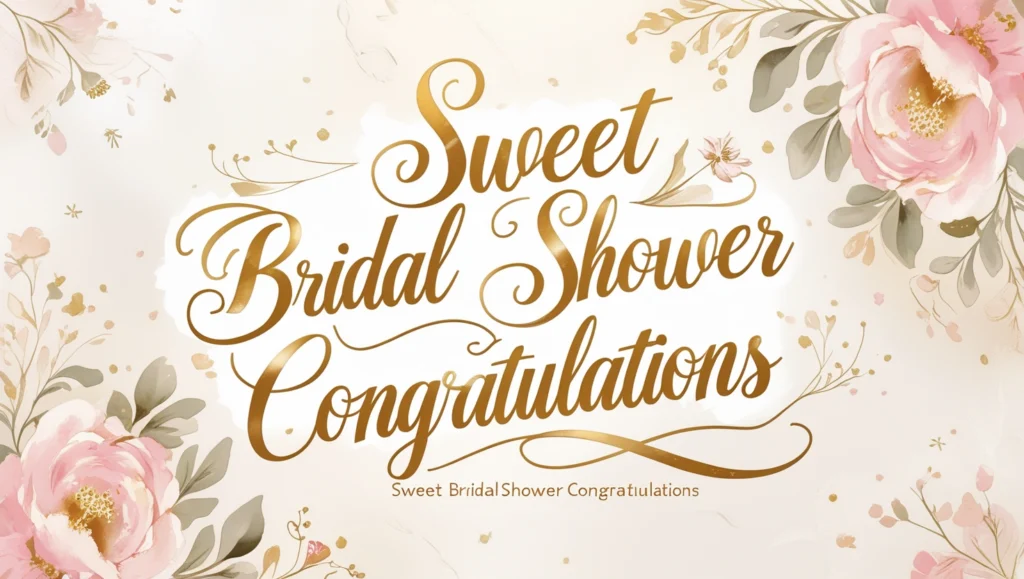 Sweet Bridal Shower Congratulations