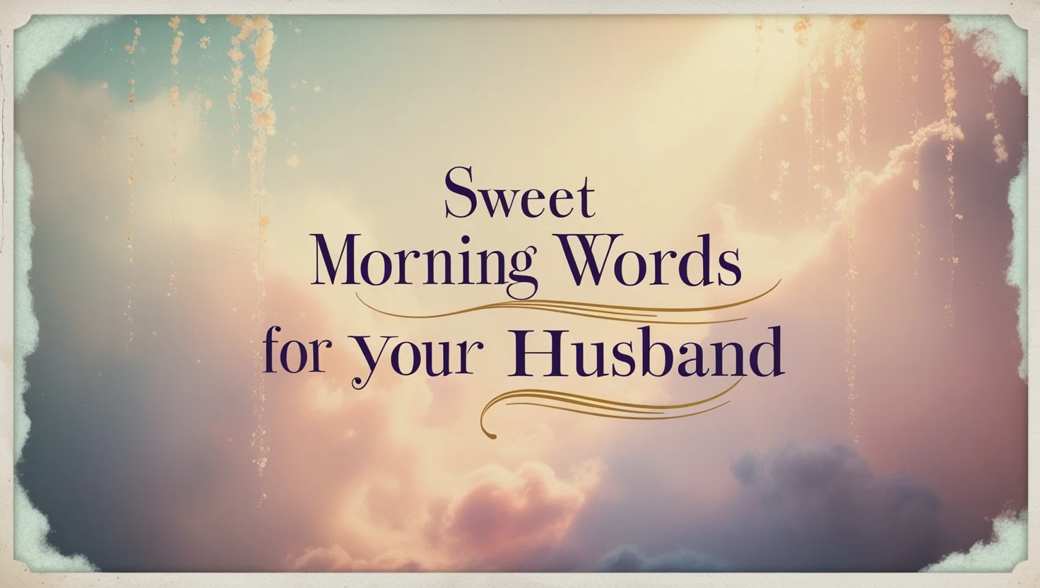 Sweet Morning Words for Your Husband