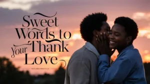 Sweet Words to Thank Your Love