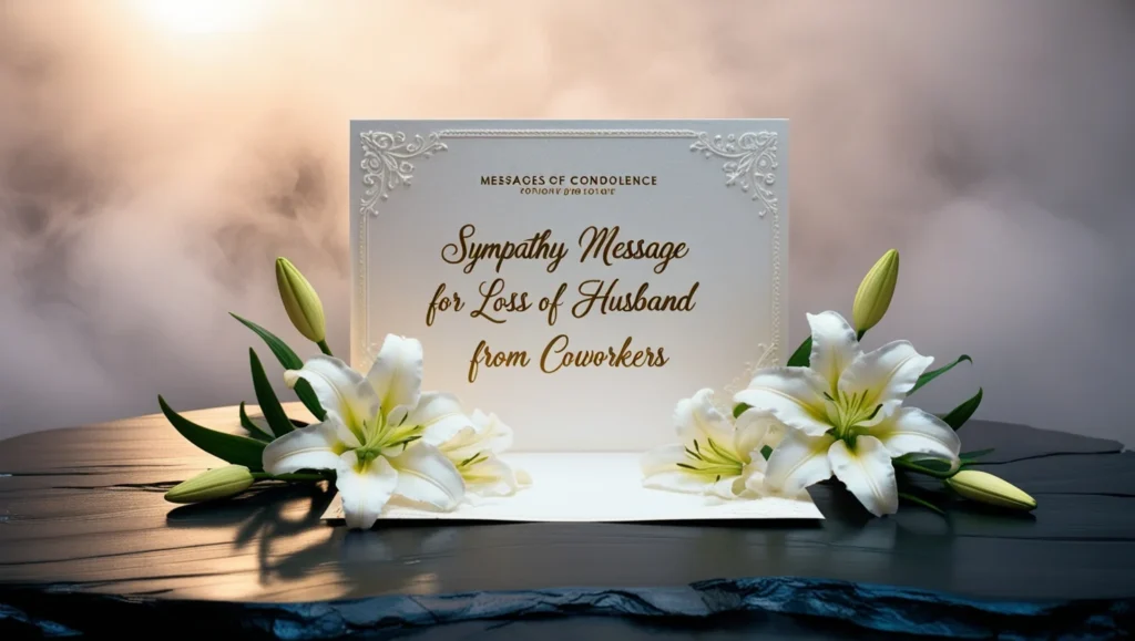 Sympathy Message for Loss of Husband from Coworkers