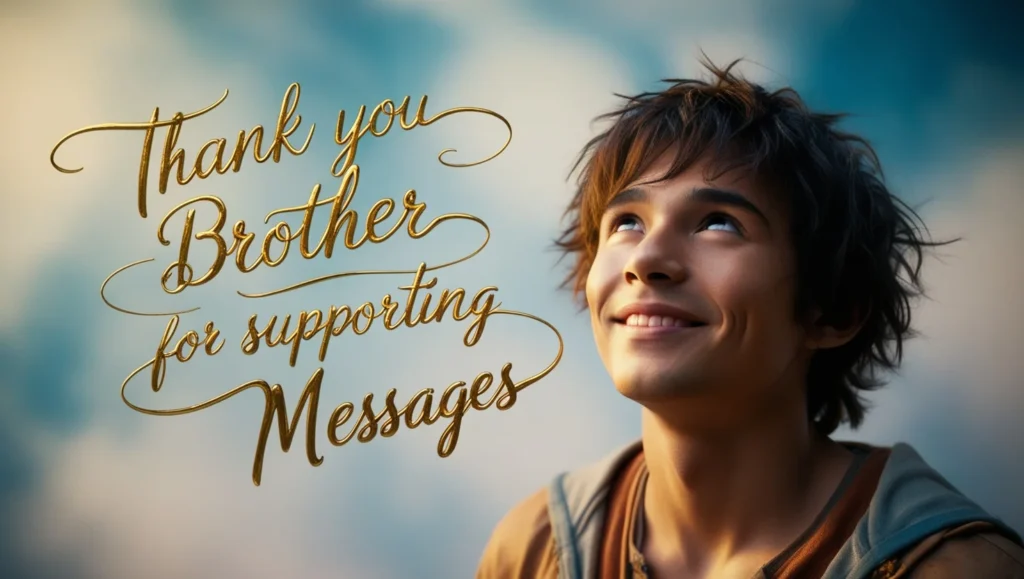 Thank You Brother for Supporting Me Messages
