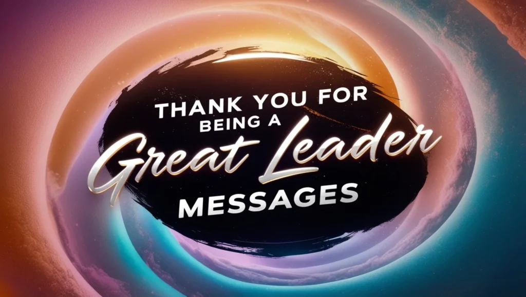 Thank You For Being A Great Leader Messages