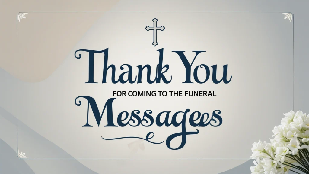 Thank You for Coming to the Funeral Messages
