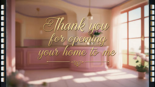 Thank You for Opening Your Home to Me