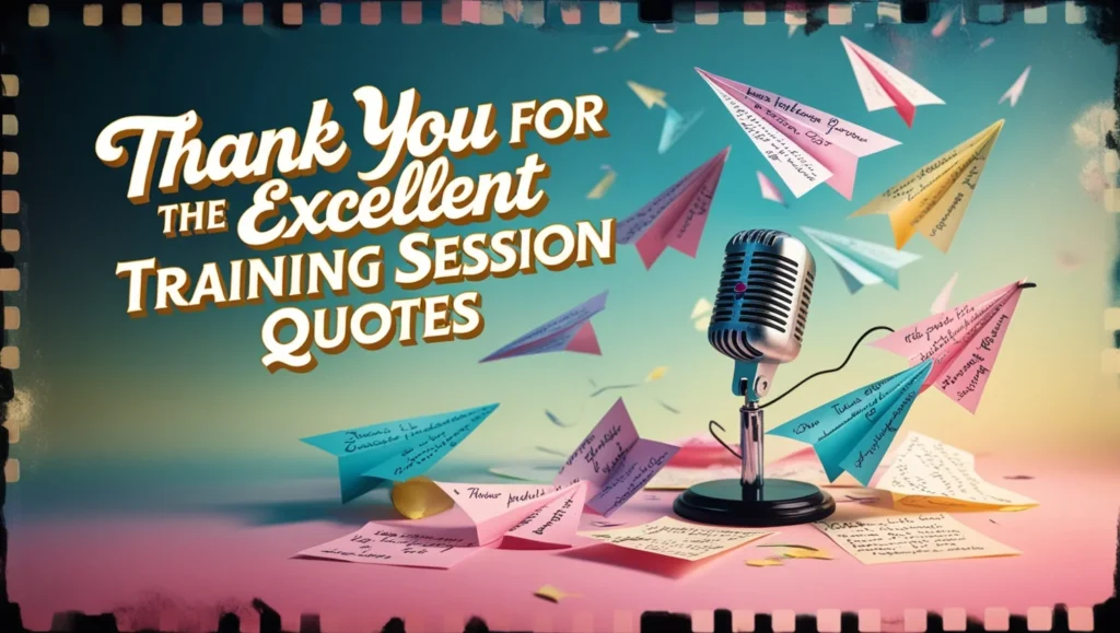 Thank You for the Excellent Training Session Quotes
