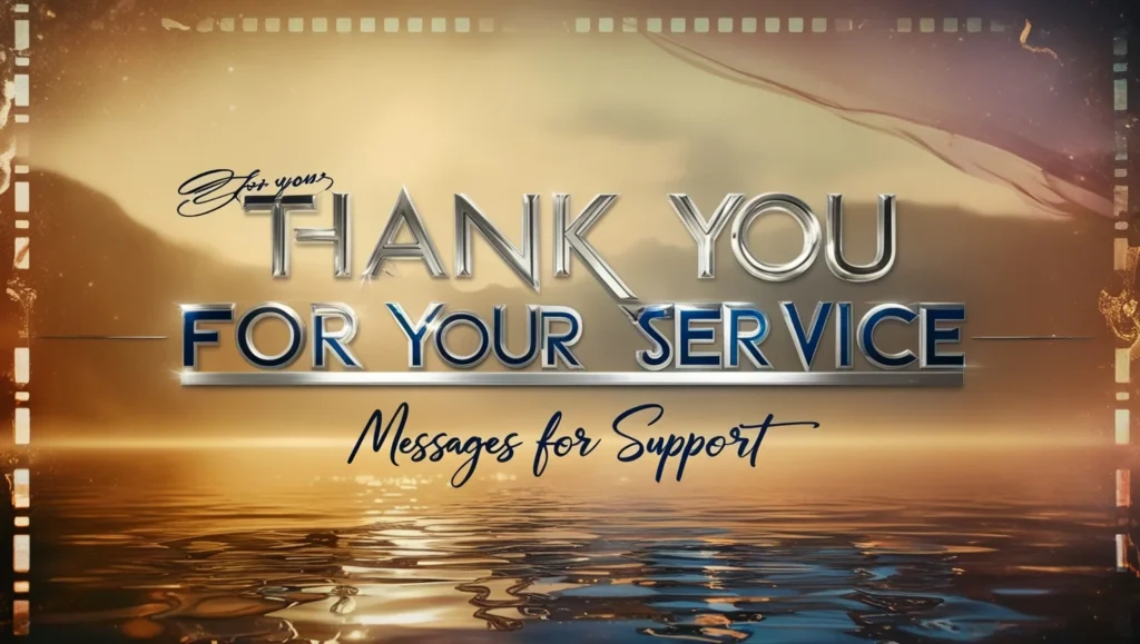 Thank You For Your Service Messages For Support