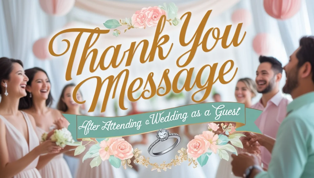 Thank You Message After Attending a Wedding as a Guest