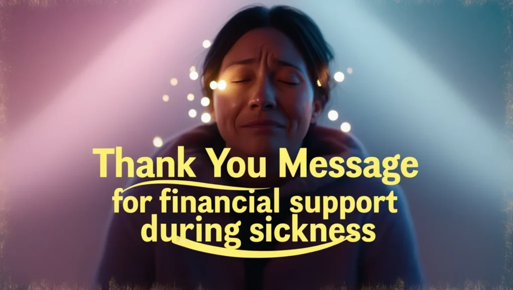 Thank you message for financial support during sickness