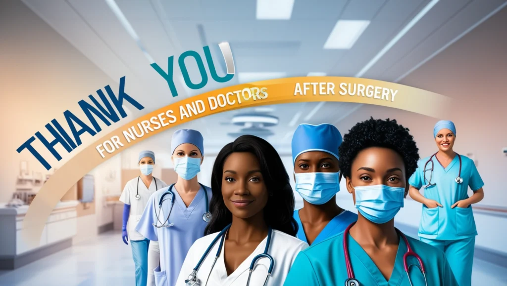 Thank You Message for Nurses and Doctors After Surgery