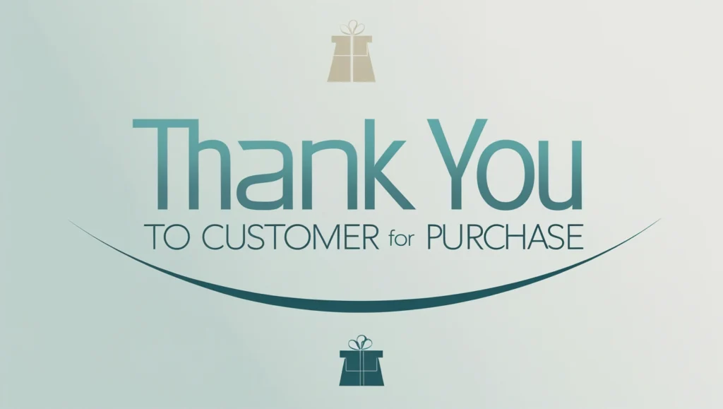 Thank You Message to Customer for Purchase